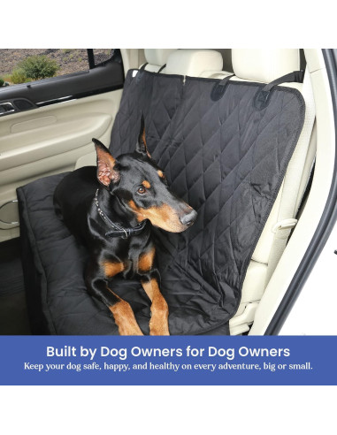 Cubierta de Asiento para Perros 4Knines Extra Grande Negra