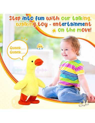 Pato Hablador Interactivo HyDren 32 cm Juguete de Peluche