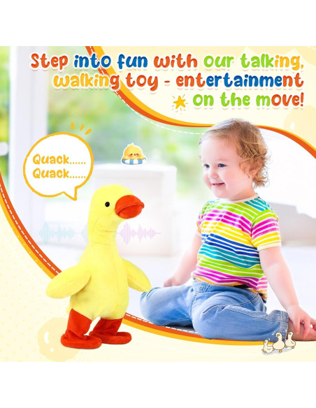Pato Hablador Interactivo HyDren 32 cm Juguete de Peluche