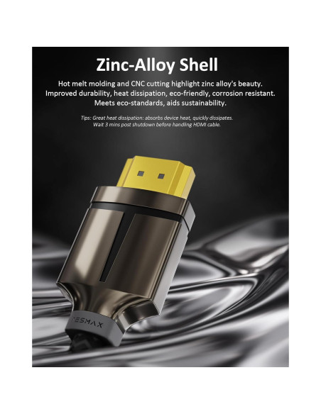 Cable HDMI 8K 48Gbps 2m Tesmax Ultra Alta Velocidad