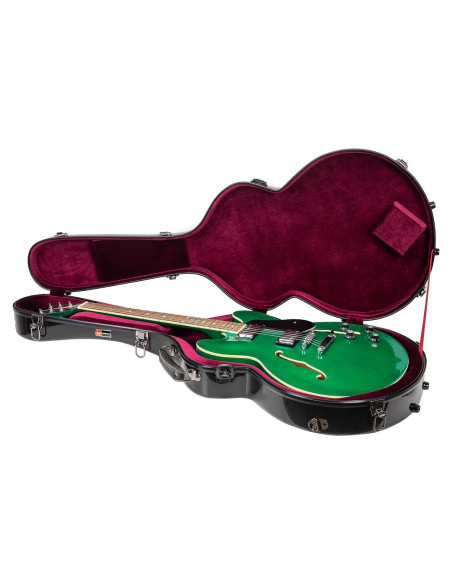 Funda de Fibra de Vidrio Crossrock para Guitarras Eléctricas 335 Negra