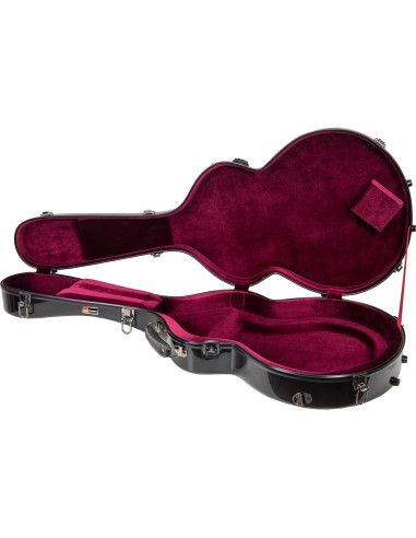 Funda de Fibra de Vidrio Crossrock para Guitarras Eléctricas 335 Negra