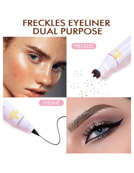 Sello de Pecas Falsas 2 en 1 Aaiffey - Delineador Líquido Negro