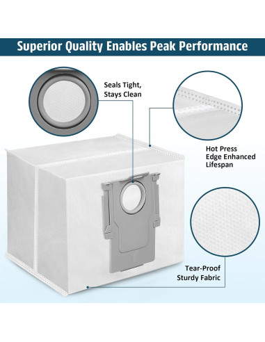 Paquete de 22 bolsas de polvo OOBILA 3.5L para Roborock