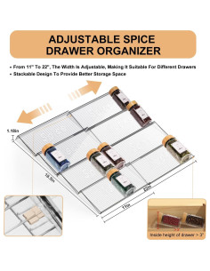 Organizador de Especias Agotglmi con 24 Tarros y 355 Etiquetas 2