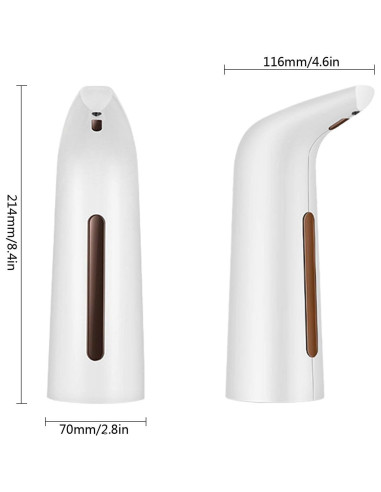 Dispensador de Jabón Automático KIAWON 414 ml Negro IPX6