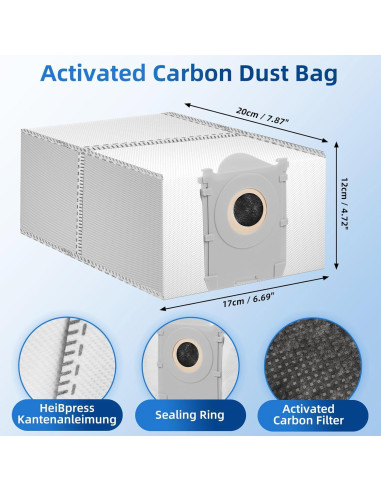 10 Bolsas de Reemplazo ECOVACS DEEBOT X8 PRO OMNI 4L