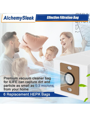 Bolsas de Polvo Reemplazo ILIFE A12 Pro A30 Pro V9 Pro - 6 Unidades