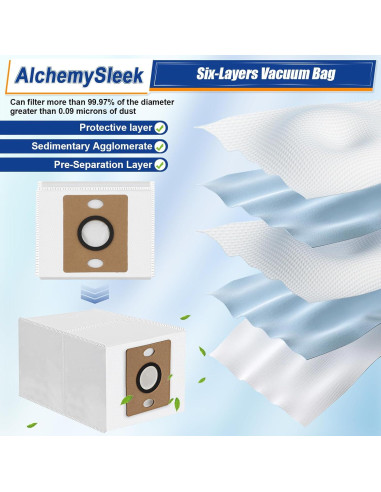 Bolsas de Polvo Reemplazo ILIFE A12 Pro A30 Pro V9 Pro - 6 Unidades