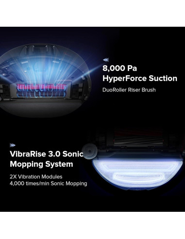 Robot Aspiradora y Mopa Roborock S8 Max Ultra Negro 8000Pa