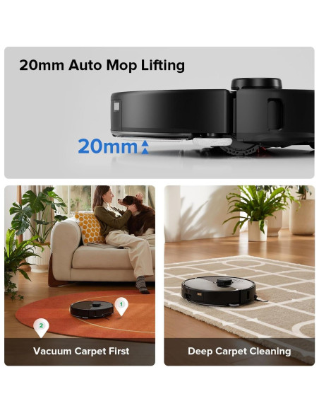 Robot Aspiradora y Mopa Roborock S8 Max Ultra Negro 8000Pa