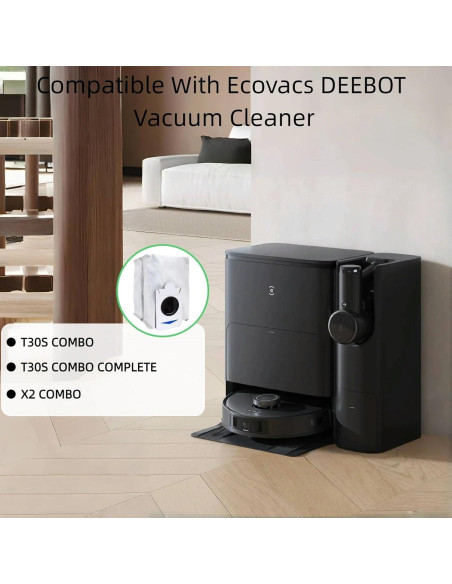 10 Bolsas de Polvo Alternethic para ECOVACS DEEBOT T30S Combo