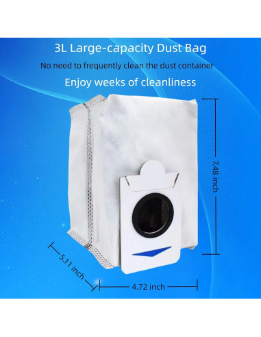 10 Bolsas de Polvo Alternethic para ECOVACS DEEBOT T30S Combo