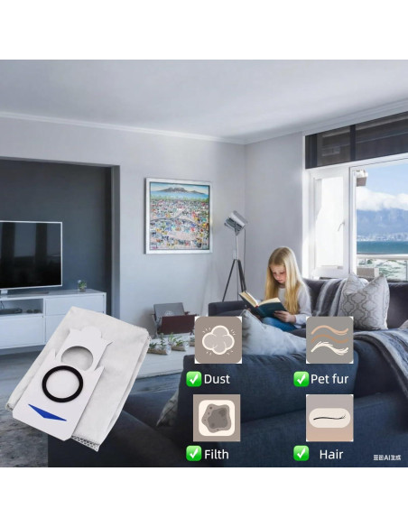 10 Bolsas de Polvo Alternethic para ECOVACS DEEBOT T30S Combo