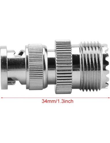 Adaptador Coaxial UHF Hembra a BNC Macho Odorkle 50 Ohm