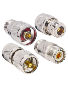 Kit Adaptadores Coaxiales N a UHF PL259 Onelinkmore - 4 Piezas