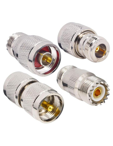 Kit Adaptadores Coaxiales N a UHF PL259 Onelinkmore - 4 Piezas