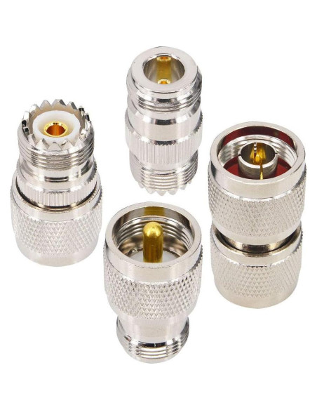 Kit Adaptadores Coaxiales N a UHF PL259 Onelinkmore - 4 Piezas