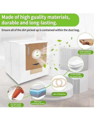 Bolsas de Polvo BOUYAO para Aspiradora Ecovacs Deebot T8 - Paquete de 20