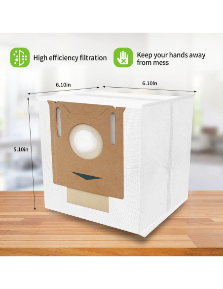 Bolsas de Polvo BOUYAO para Aspiradora Ecovacs Deebot T8 - Paquete de 20