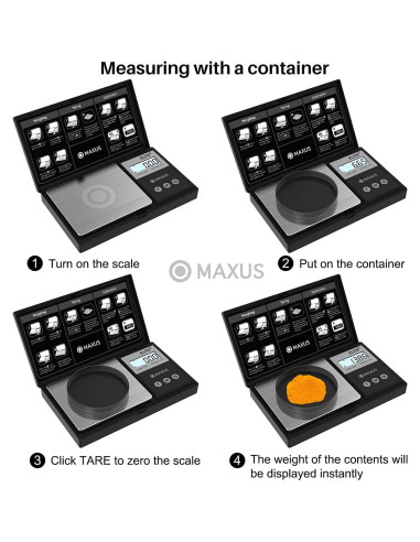 Báscula Digital de Bolsillo MAXUS ELITE 500g x 0.01g LCD