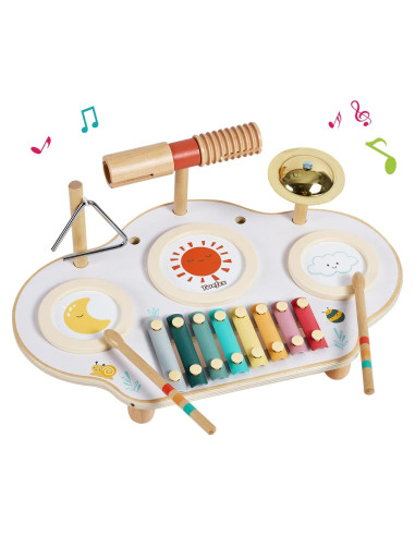 Juego de Batería Musical Montessori Twefex 9 en 1 para Niños
