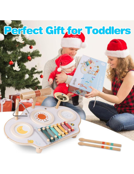 Juego de Batería Musical Montessori Twefex 9 en 1 para Niños