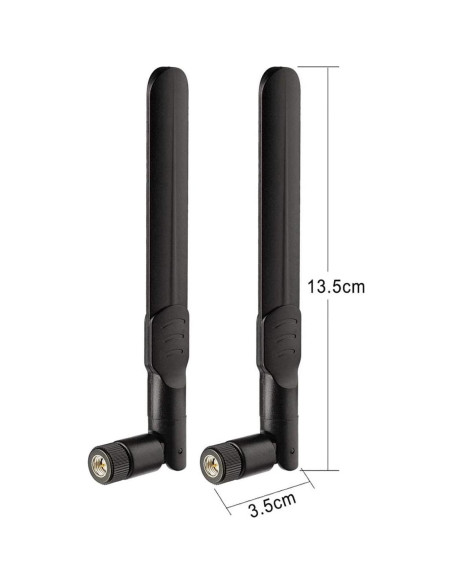 Antena 4G LTE Bingfu SMA Macho 8dBi Paquete de 4 Unidades