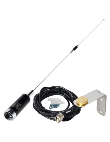 Antena NMO Doble Banda HYS 37.9" VHF UHF 144/430MHz con Soporte