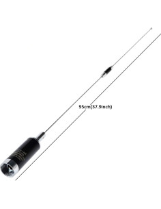 Antena NMO Doble Banda HYS 37.9" VHF UHF 144/430MHz con Soporte 2