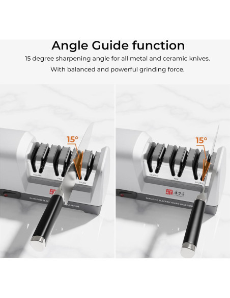 Afilador eléctrico de cuchillos PROCHOP 3 etapas con diamante