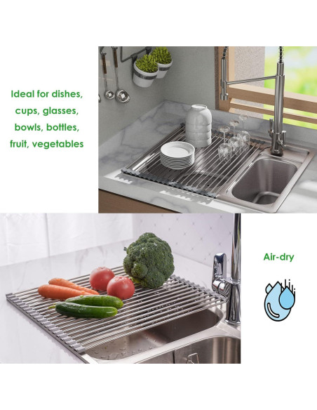 Estante de Secado de Platos Tomorotec Acero Inoxidable 44.9x29.2cm