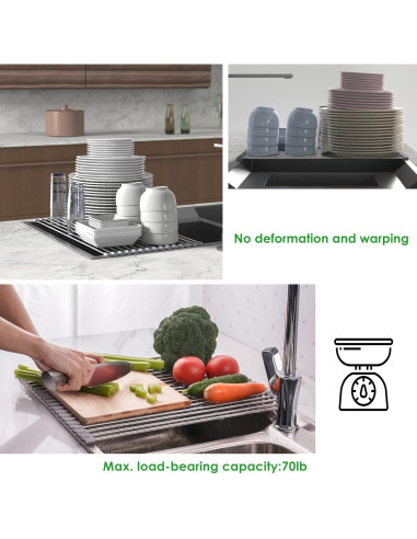 Estante de Secado de Platos Tomorotec Acero Inoxidable 44.9x29.2cm