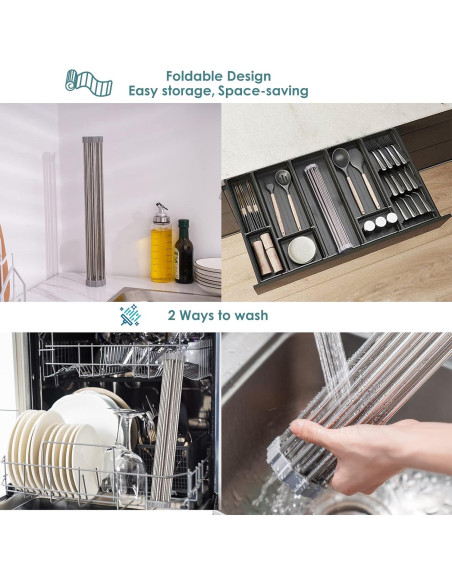 Estante de Secado de Platos Tomorotec Acero Inoxidable 44.9x29.2cm