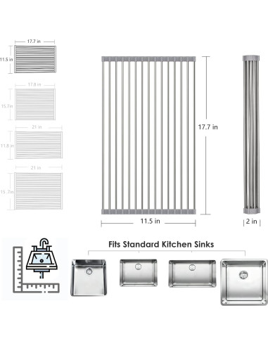 Estante de Secado de Platos Tomorotec Acero Inoxidable 44.9x29.2cm