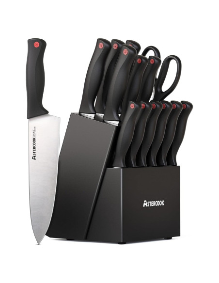 Juego de cuchillos de cocina Astercook 15 piezas acero inoxidable