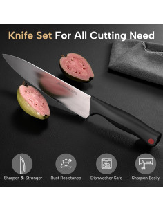 Juego de cuchillos de cocina Astercook 15 piezas acero inoxidable 2