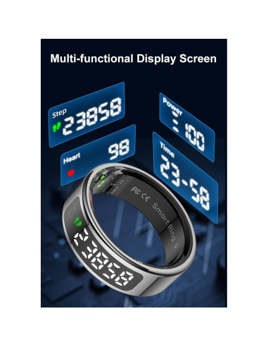 Anillo Inteligente cnBro para Hombres Monitoreo Salud IP68