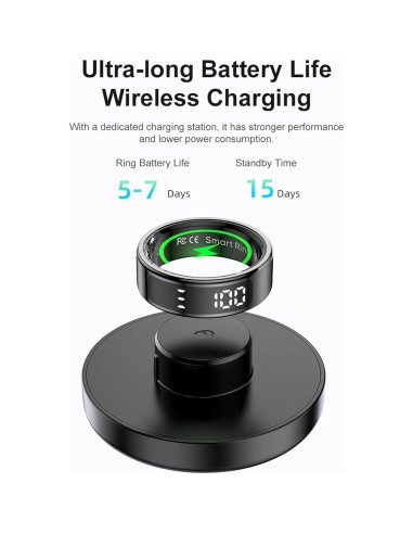 Anillo Inteligente cnBro para Hombres Monitoreo Salud IP68