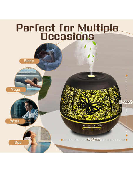 Difusor de Aceite Esencial Vinfucher 400ml con Control Remoto Difusor de Aceite Esencial Vinfucher 400ml con Control Remoto