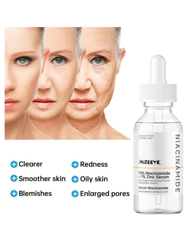 Suero Facial Niacinamida 10% + Zinc 1% MIZEEYE 80g