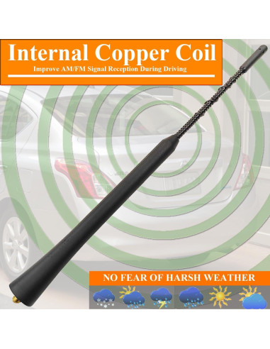 Antena Flexible 23 cm RooFox para Nissan Versa 2007-2024