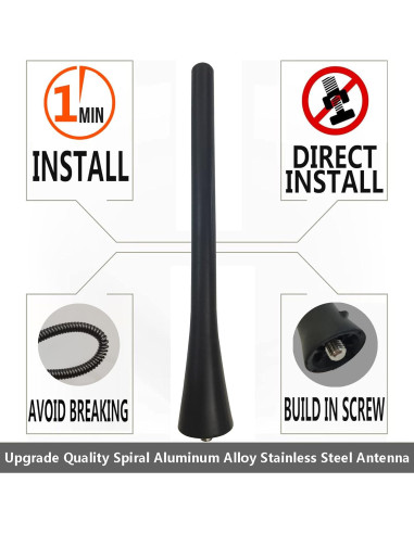 Antena de goma corta para Scion xA/tC/iQ 2004-2016 - Reemplazo AM/FM