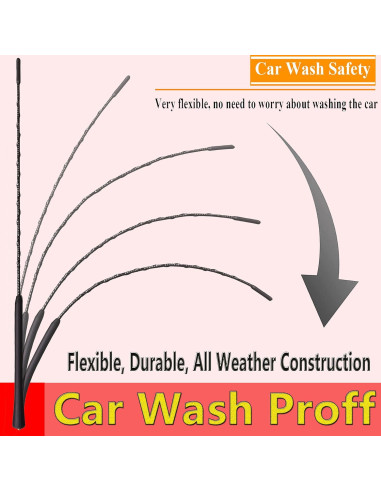 Antena de 40.64 cm para Pontiac Vibe 2003-2010 - Caucho Flexible