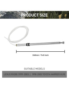 Mástil de Antena Power MODIGT para Lexus RX300 y Toyota Harrier 2