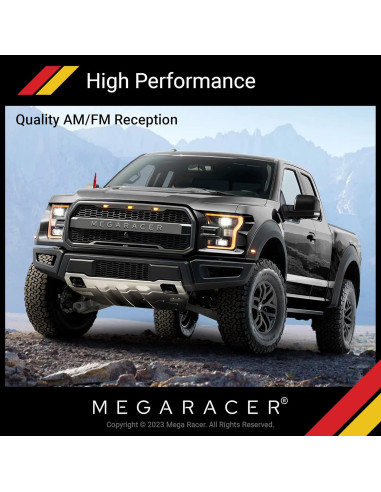 Antena Automotriz Mega Racer 5.5" Roja Aluminio 6061