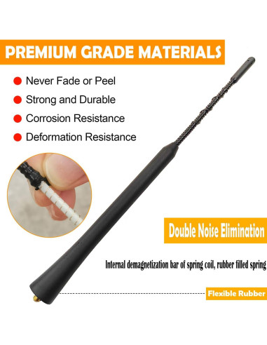 Antena de Radio Negra RooFox para Hyundai Palisade 2020-2024