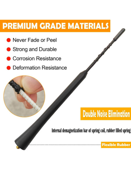 Antena de Radio Negra RooFox para Hyundai Palisade 2020-2024