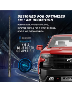 Antena corta Rydonair 33cm para Chevy Silverado y GMC Sierra 2