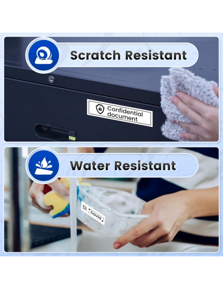 Cinta de Etiquetas Laminada Suminey TZe-251 24mm Negra sobre Blanca - Paquete de 5